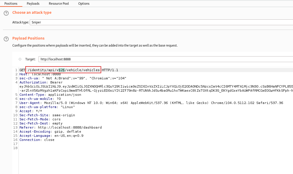 Burp Intruder Configuration