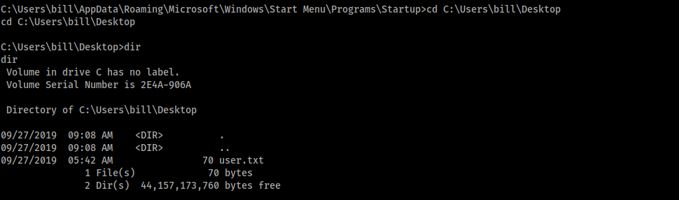 Meterpreter Flag User
